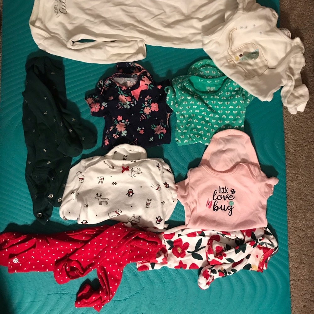 Newborn babygirl onesies bundle
